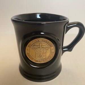 United States Army War College Black Mug with Emblem